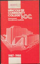 1987-1988 Vancouver Community College Vancouver Vocational Institute Calendar