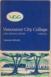 1970-1971 Vancouver City College King Edward Centre Langara Calendar