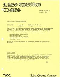 King Edward Times Volume 10, Number 15, July 19, 1984