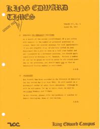 King Edward Times Volume 3, Number 5, April 29, 1977