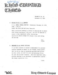 King Edward Times Volume 2, Number 62, November 12, 1976