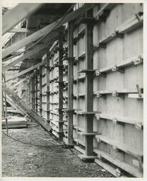 Wall under construction, ca. 1972