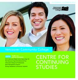 2012 Fall VCC Centre for Continuing Studies Calendar