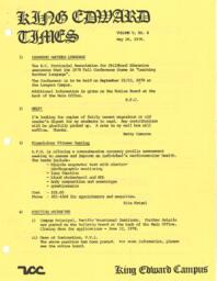 King Edward Times Volume 5, Number 8, May 26, 1978