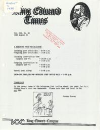 King Edward Times Volume 19, Number 68, August 3, 1989