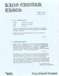 King Edward Times Volume 5, Number 11, June 16, 1978