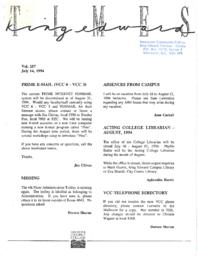 King Edward Times Volume 287, July 14, 1994