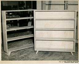 Two wooden bookcases