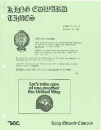 King Edward Times Volume 7, Number 31, November 12, 1981