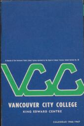 1966-1967 Vancouver City College King Edward Centre Calendar