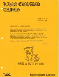 King Edward Times Volume 9, Number 38, January 26, 1984