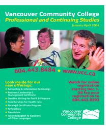 2004 Winter VCC Professional and Continuing Studies Calendar