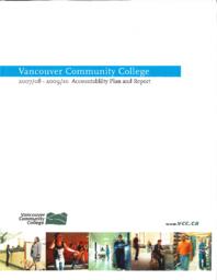 VCC 2007/08 - 2009/10 Accountability Plan and Report