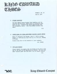King Edward Times Volume 5, Number 10, June 8, 1979