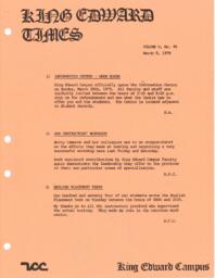 King Edward Times Volume 5, Number 46, March 9, 1979