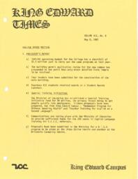 King Edward Times Volume 7, Number 6, May 8, 1981