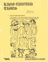 King Edward Times Volume 5, Number 17, July 27, 1979