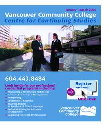 2005 Winter VCC Centre for Continuing Studies Calendar