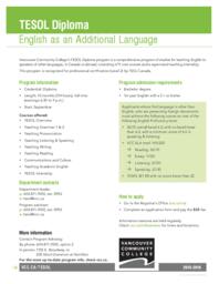TESOL Diploma brochure