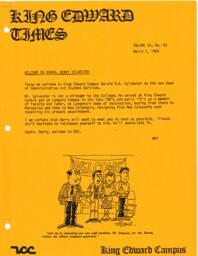 King Edward Times Volume 9, Number 42, March 1, 1984