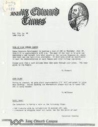 King Edward Times Volume 19, Number 66, July 20, 1989