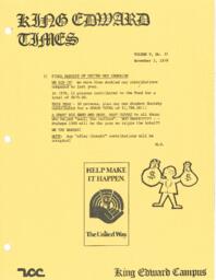 King Edward Times Volume 5, Number 31, November 2, 1979