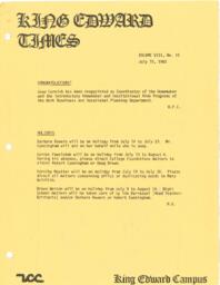 King Edward Times Volume 8, Number 15, July 15, 1982
