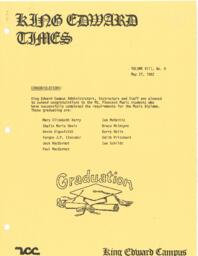 King Edward Times Volume 8, Number 9, May 27, 1982
