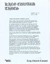 King Edward Times Volume 6, Number 12, June 27, 1980