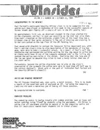 VVInsider Volume 3, Number 36, October 25, 1985
