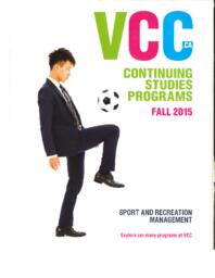 2015 Fall VCC Continuing Studies Calendar