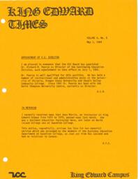 King Edward Times Volume 10, Number 05, May 3, 1984