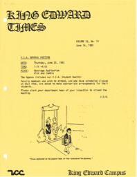 King Edward Times Volume 9, Number 10, June 16, 1983