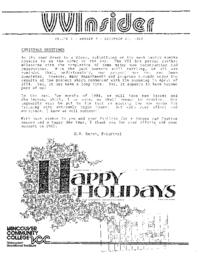 VVInsider Volume 1, Number 7, December 21, 1983