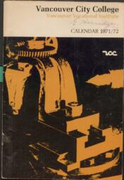 1971-1972 Vancouver City College Vancouver Vocational Institute Calendar