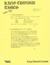King Edward Times Volume 4, Number 11, June 17, 1977