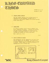 King Edward Times Volume 4, Number 36, December 9, 1977