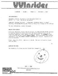 VVInsider Volume 4, Number 32b, November 3, 1986
