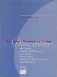 2001 Vancouver Community College Mini - Calendar
