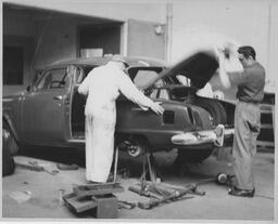 Car in a body shop