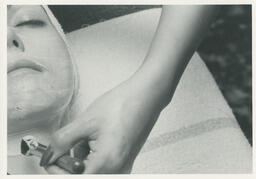 Student receiving a facial