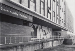 Artistic wall on exterior of VVI and Vancouver School of Art, ca. 1974