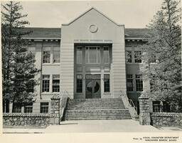 Front entrance of King Edward Secondary School, ca. 1956