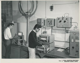 Students with radio equipment, ca. 1964