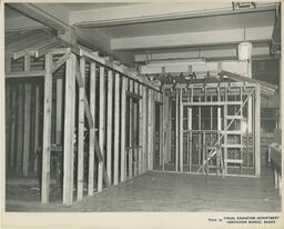 Framing inside a building, ca. 1960