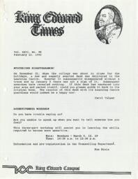 King Edward Times Volume 22, Number 96, February 22, 1990