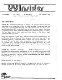 VVInsider Volume 7, Number 21, December 4, 1989