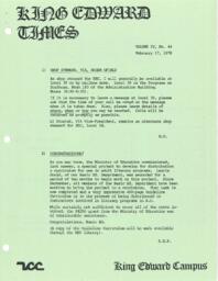 King Edward Times Volume 4, Number 44, February 17, 1978