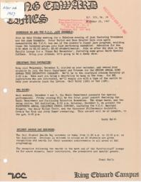 King Edward Times Volume 14, Number 34, November 26, 1987