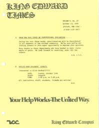 King Edward Times Volume 5, Number 27, October 13, 1978